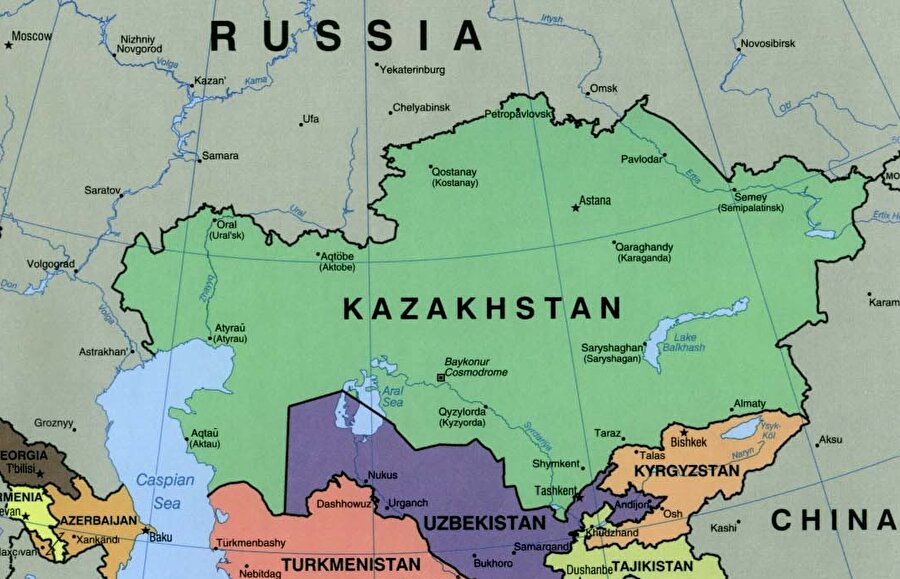 Kazakistan

                                    Sovyet Sosyalist Cumhuriyetler Birliği dönemi boyunca Sovyet tarım politikalarının uygulandığı bir merkez oldu. 1990 yılında meydana gelen ekonomik krizler ve Sovyet Sosyalist Cumhuriyetler Birliği'nin yıkılmasından sonra 16 Aralık 1991 yılında bağımsız olarak dünya arenasında yerini aldı.

 Günümüzde Asya'nın güçlü ülkelerinden biri haline gelen Kazakistan'ın başkenti Astana nüfusu 18 milyona yakındır. 

                                