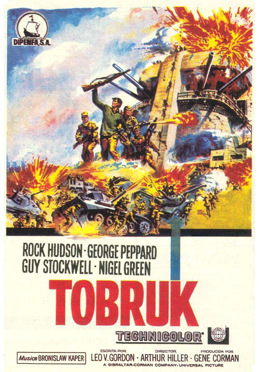 Tobruk / Komandolar Geliyor (1967)
Yönetmen: Arthur Hiller
Yazar: Leo Gordon
Oyuncular: Rock Hudson, George Peppard, Nigel Green
