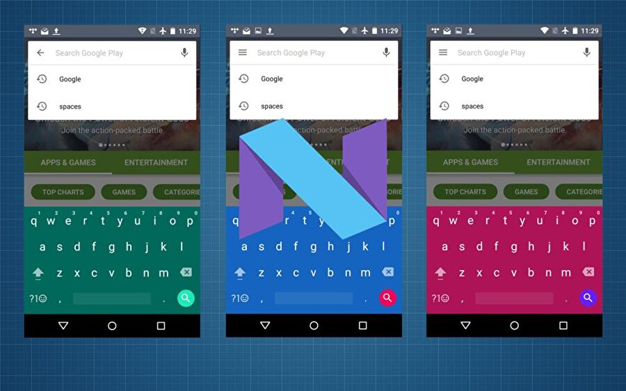 Değişik Renklerde Klavye 
Yeni işletim sitemi ile birlikte klavyelerinizi farklı renklerde seçebileceksiniz.