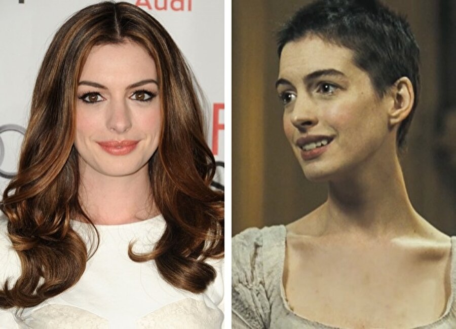 Anne Hathaway 
Güzel oyuncu Anne Hathaway, 2012 yapımı Sefiller filminde Fantine isimli karakteri canlandırdı.