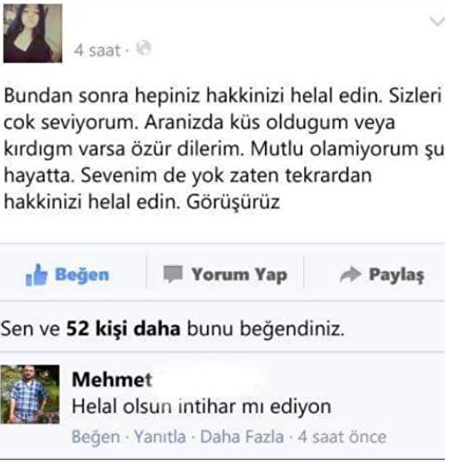 Duygusuz olur
En uç olaylara bile sakinlikle yorum yapar. Ölüm, tecavüz haberlerini like yapar. Babam öldü paylaşımını beğenip altına başın sağ olsun yazarlar.