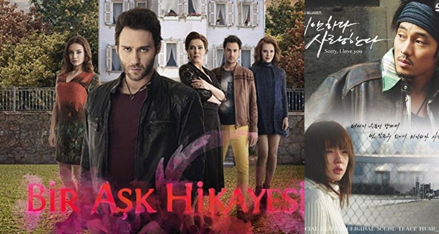 Bir Aşk Hikayesi – I’m Sorry, I Love You
Başrollerinde Seçkin Özdemir ve Damla Sönmez yer almıştır. Korkut Ali Almanya'da yaşayan, zamanında evlatlık verilmiş bir adamdır. Talihsiz bir olay sonucu ülkesine döner. Annesinin hasretiyle yanıp tutuşan Korkut Ali'nin hayatına Ceylan'ın girmesiyle aşk da kaçınılmaz olarak gelir.
36. bölümüyle final yapan dizi I'm Sorry, I Love You adlı Kore dizisinden uyarlanmıştı. Cha Moo Hyuk Amerika'da evlatlık olarak alınmış, sokaklarda yaşayan bir adamdır. Yaşadığı kötü bir kaza sonucu Güney Kore'ye döner. Burada tesadüfen tanıştığı Song Eun Chae ile dram dolu bir maceranın içine atılır. Moo Hyuk sevdiği kadının ihanetine uğramıştır, Eun Chae ise stilistliğini yaptığı yakın arkadaşına aşıktır. Bu ikiliyi birbirine benzeyen yaraları bir araya getirir ve birbirlerine aşık olurlar.