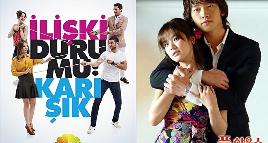 İlişki Durumu: Karışık – Full House
İlişki Durumu: Karışık, yönetmenliğini Bülent İşbilen'in üstlendiği, senaryosunu Banu Kiremitçi Bozkurt'un yazdığı romantik komedi tarzında bir dizi. Başrollerinde Seren Şirince, Berk Oktay, Pamir Pekin, Eda Ece gibi isimlerin yer aldığı dizi, ünlü dizi oyuncusu Can'ın mecburen evlenmek zorunda kaldığı Ayşegül ile olan komik ve macera dolu hayatını konu ediniyor. İşin içine Can'ın sevgilisi Elif ve Ayşegül'e aşık olan Murat'ın girmesiyle hikaye daha da eğlenceli hale geliyor. Dizi 24. bölümüyle yayın hayatına devam ediyor.
Dizi, 2004 yılında Güney Kore'de yayınlanan Full House dizisinin uyarlaması. Han Ji Eun roman yazarıdır ve babasının inşa ettiği ve ona miras olarak bıraktığı Full House'da yaşamaktadır. Tatilde olduğu sırada arkadaşları tarafından kandırılır ve evi ünlü oyuncu Lee Young Jae'ye satılır. Evini geri almaya çalışan Han Ji Eun bir sürü olay ve yanlış anlaşılma sonucu Lee Young Jae ile sözleşmeli olarak evlenmek zorunda kalır. Birbirine tamamen zıt olan bu iki karakterin sahte evlilikleri komik bir macerayı da beraberinde getirir.