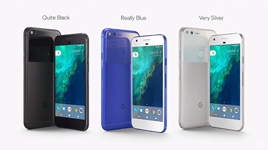 3 renkle birlikte geliyor

                                    Quite Black, Very Blue ve Very Silver ismi altında 3 renkle birlikte satışa çıkacak telefon, ABD, Avustralya, Kanada, Almanya ve İngiltere için 13 Ekim'de satışa çıkıyor. Telefonun satış fiyatı ise 649 dolar, yani iPhone 7 ile aynı. Bugünden itibaren telefon ön sipariş verilebiliyor. Google Pixel ve Pixel XL'nin ülkemize ne zaman geleceği ise henüz bilinmiyor.
                                