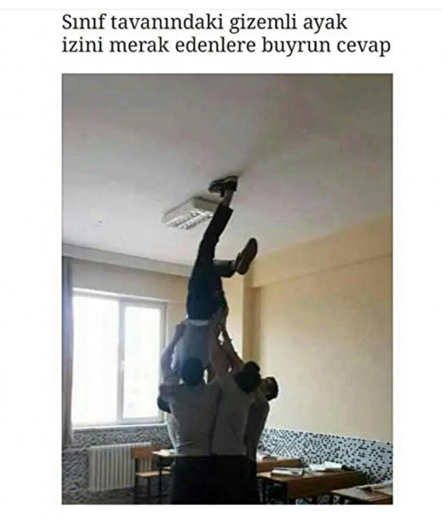 Ütopik gibi gelen şeylerin gerçek hayatta karşılığını görebilirsiniz. Örneğin; tavanda ayak izi görmek.

                                    
                                    
                                    
                                    
                                
                                
                                
                                