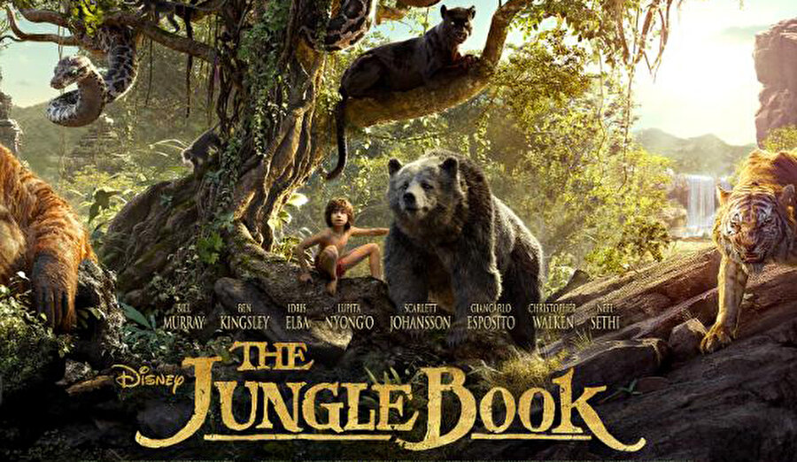 The Jungle Book / IMDb: 7.6 

                                    
                                    Ailesini kaybeden bir erkek çocuk vahşi ormanın derinliklerinde bir ayı, bir siyah panter ve bir kurt sürüsü tarafından büyütülür. Bagheera, Mowgli'ye bu macerada akıl hocalığı yapacaktır. Canlı-aksiyon ve epik türündeki bu hikayede, kurtlar tarafından yetiştirilen Mowgli evi bildiği tek yeri terketmek zorunda kalınca, hem kendisini hem dış dünyayı keşfetmek için yeni bir arayışa çıkacaktır. Rudyard Kipling'in klasik çocuk romanından uyarlanan filmin yönetmenliğini Jon Favreau sırtlarken uyarlama senaryo ise Justin Marks'a ait. Disney tarafından hayata geçirilen filmin orijinal seslendirme kadrosunda ise Ben Kingsley ve Neel Sethi isimleri başı çekerken kadroda onlara Scarlett Johansson, Idris Elba, Bill Murray, Christopher Walken, Lupita Nyong'o ve Giancarlo Esposito isimleri yer alıyor.
                                
                                