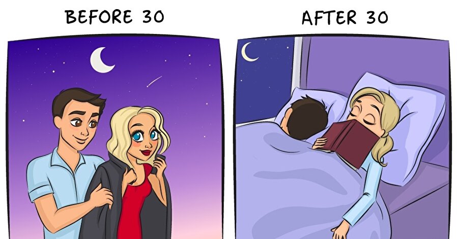 "Geç saat" mantığı

                                    
                                    Önceleri gece yarısı 3 ve 4 sıralarında dışarıda olmak sıradan iken, 30 yaş sonrası akşam 10'da uyursunuz.
                                
                                