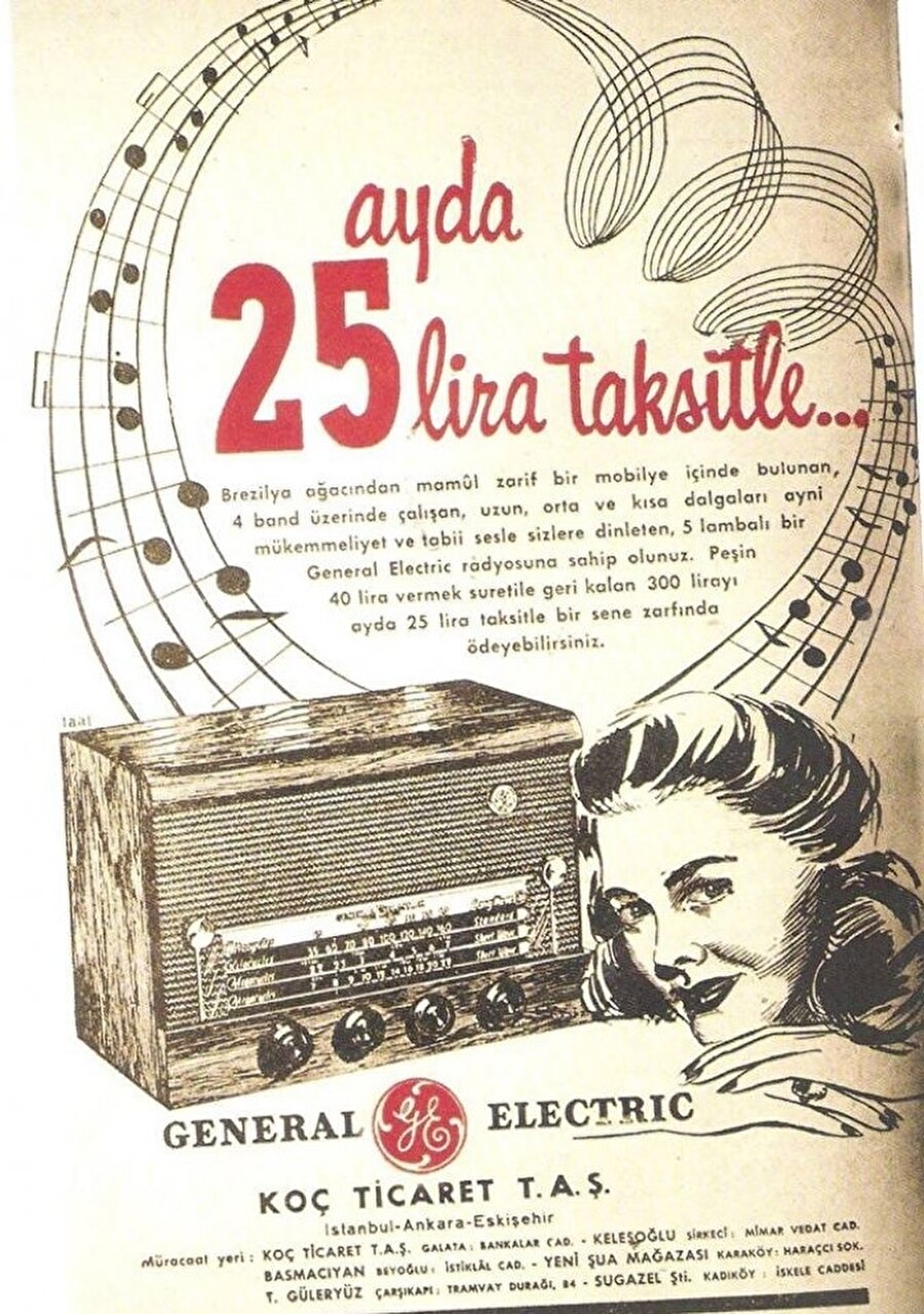 Peşin 40 lira vermek suretiyle sahip olabileceğiniz radyo