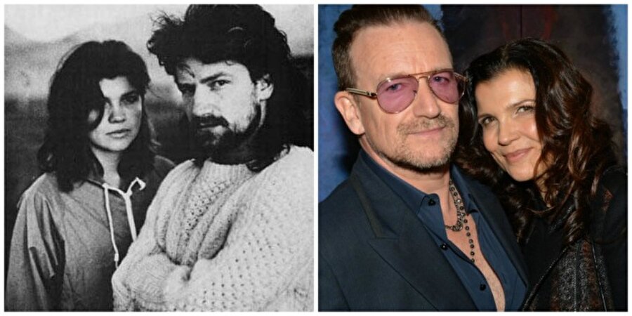 Bono ve Ali Hewson
Bono da lise aşkıyla evlenenlerden... 1982'de evlenen Bono eşi için “Ben dünyanın en olağanüstü kadınıyla tanıştım. O nedenle onu kaybetmeye tahammül edemezdim” ifadelerini kullanıyor.