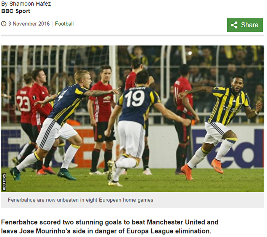 BBC

                                    BBC, Fenerbahçe'nin iki harika golle Manchester United'ı mağlup etmeyi başardığını ifade ederken, Moussa Sow'u maçın adamı seçti.
                                