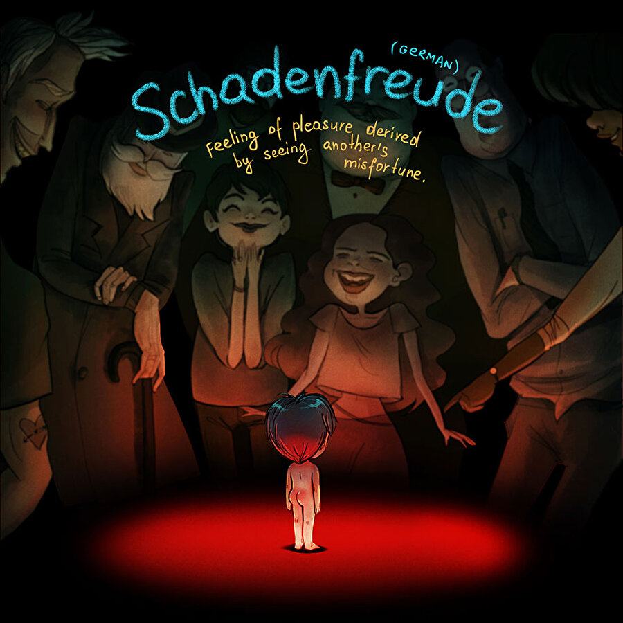 Schadenfreude (Almanca)
Birisinin talihsizliğini görmekten haz almak