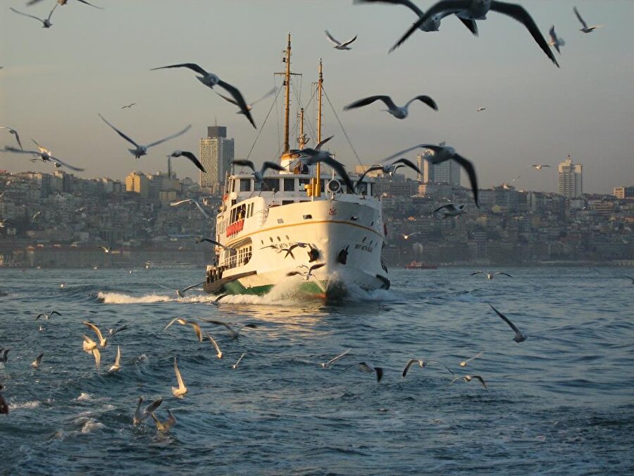 Vapur, simit, martı
Dünyanın en güzel boğazına sahip olan İstanbul'un vazgeçilmezleri arasındadır vapurlar. Şehir hatları vapuru denildiğinde de akıllara çay, simit, martı gelir. 