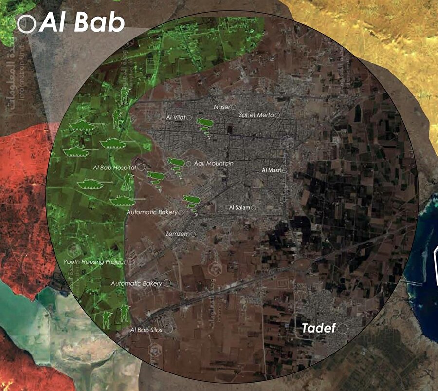 Türkiye sınırına 30 kilometre uzaklıktaki El Bab, Suriye'de Rakka'dan sonra DAEŞ'in elindeki en büyük yerleşim birimi.

                                    * Bazı uzmanlar DAEŞ'in kontrol ettiği en büyük yerleşim birimi olarak Rakka'dan sonra Deyrizor'u gösteriyor.
                                
