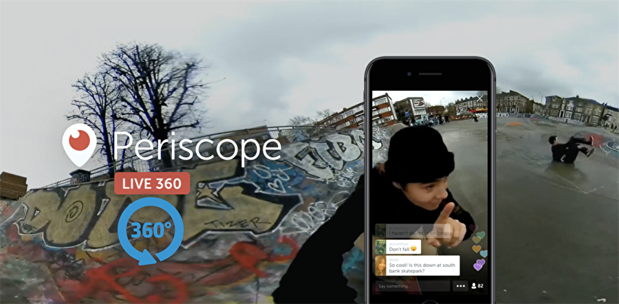 periscope 360 derece canli yayin