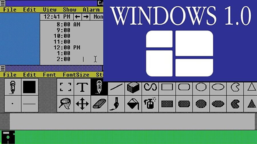 
                                    
                                    20 Kasım 1985'de Microsoft, Microsoft Windows'un (Windows 1.0) ilk perakende sürümünü piyasaya sürdü.
                                
                                
