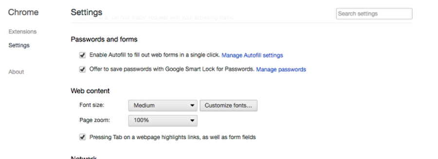 Google Chrome'da formu otomatik doldurma nasıl kapatılır?

                                    İlk olarak "Settings" kısmına erişmeniz yeterli. Ardından "Passwords and forms" kısmındaki tüm seçenekleri kaldırarak işlemi kolayca ve hızlı bir şekilde gerçekleştirebilirsiniz.
                                