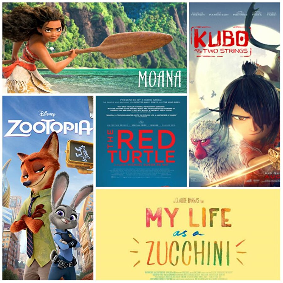 En iyi animasyon

                                    
                                    
                                    
                                    - Kubo and the two Strings
- Moana
- My Life as a Zucchini
- The Red Turtle
- Zootopia
                                
                                
                                
                                