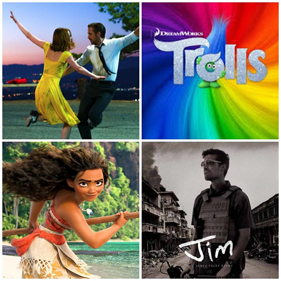 En iyi film müziği

                                    
                                    
                                    
                                    - "Audition (The Fools Who Dream)" - La La Land
- "Can't Stop the Feeling" - Trolls
- "City of Stars" - La La Land
- "The Empty Chair" - Jim: The James Foley Story
- "How Far I'll Go" - Moana
                                
                                
                                
                                