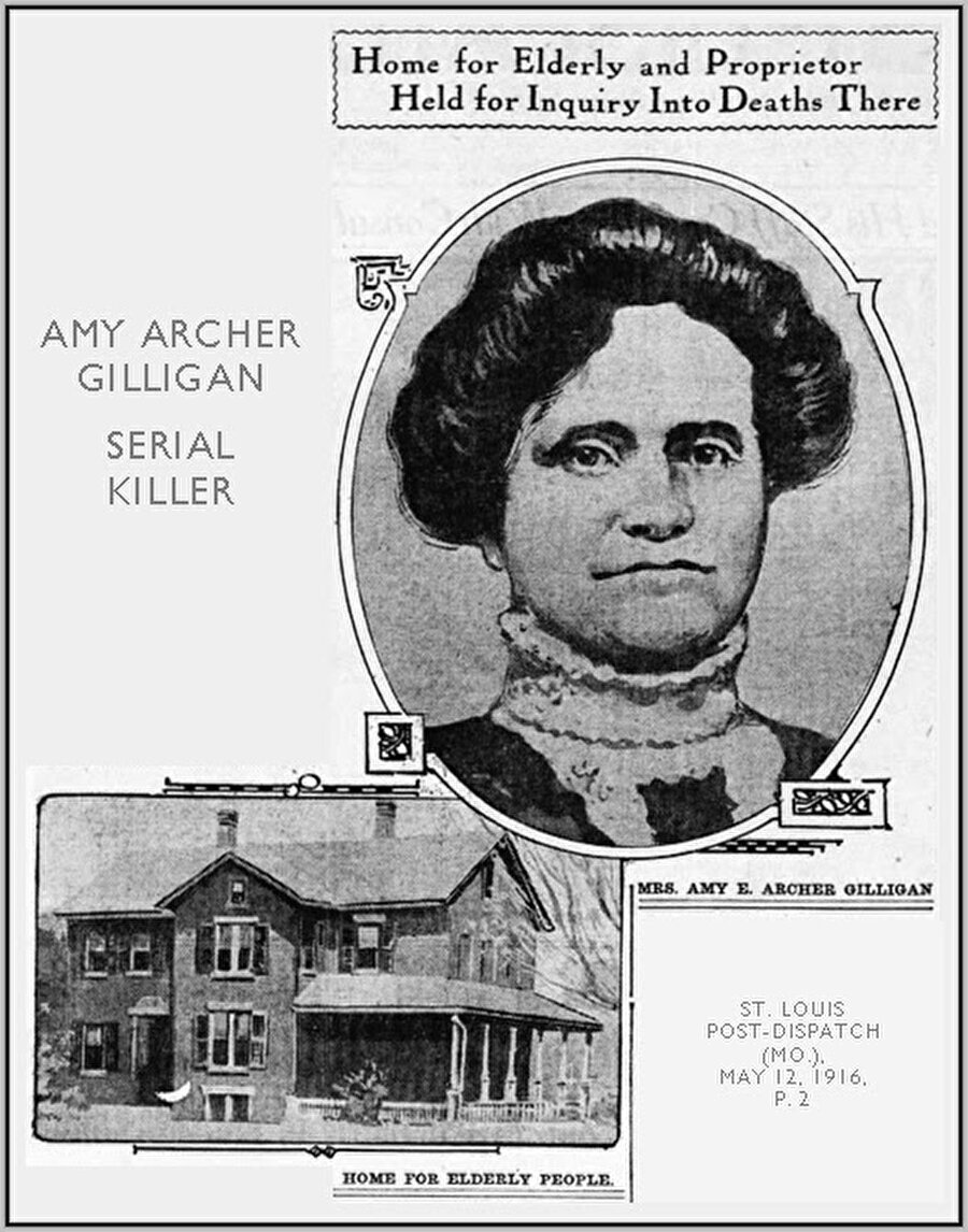 Yeniden evlendi
Eşi ölen Amy Archer huzurevini işletmeye tek başına devam etti. 1913'te ise Amy Archer bölgenin zenginlerinden Michael Gilligan ile dünya evine girdi.