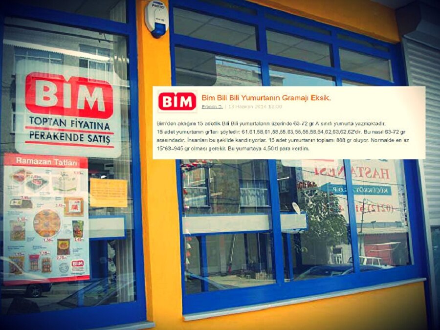 Bim Bili Bili Yumurta Gramaj Eksiği