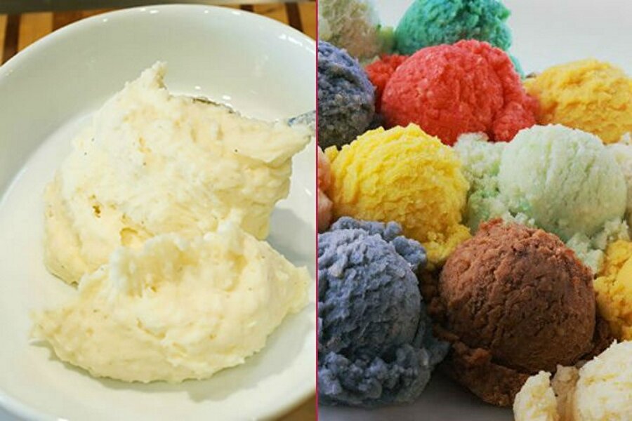 Dondurma

                                    
                                    
                                    O renk renk gördüğünüz dondurmalar, aslında onlar dondurma bile değiller. Reklamcıların kullandığı bu hile ise, çok daha farklı bir boyutta. Gerçek bir dondurma kullanıldığı zaman stüdyo ışıkları nedeni ile dondurmalar çok çabuk erimektedir. Bu yüzden çözüm olarak patates püresi düşünülmüştür. Gıda boyaları ile dondurma görünümü verilen patates püresi erimediği için, dondurma reklamlarında yerini alır. 
                                
                                
                                