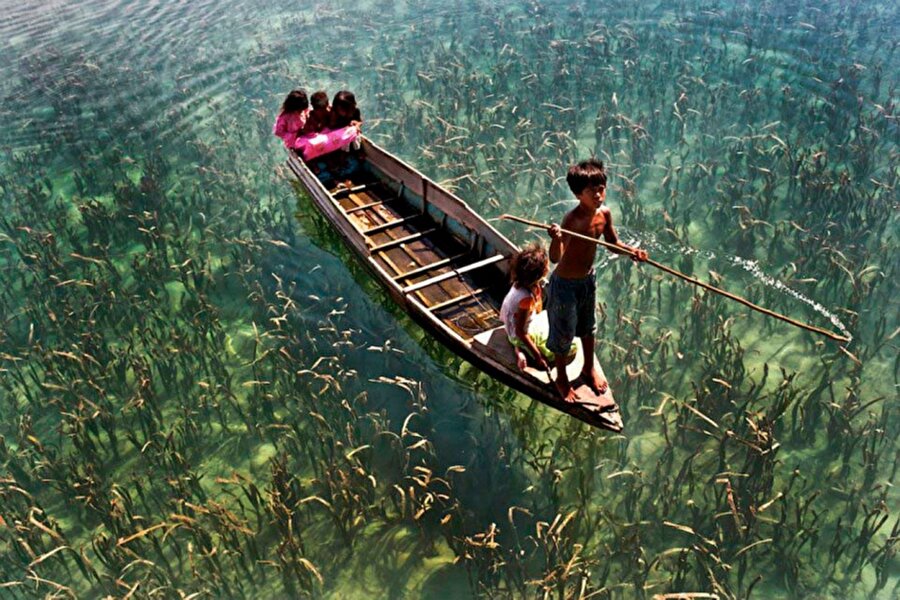 Malezya'da berrak bir göl
