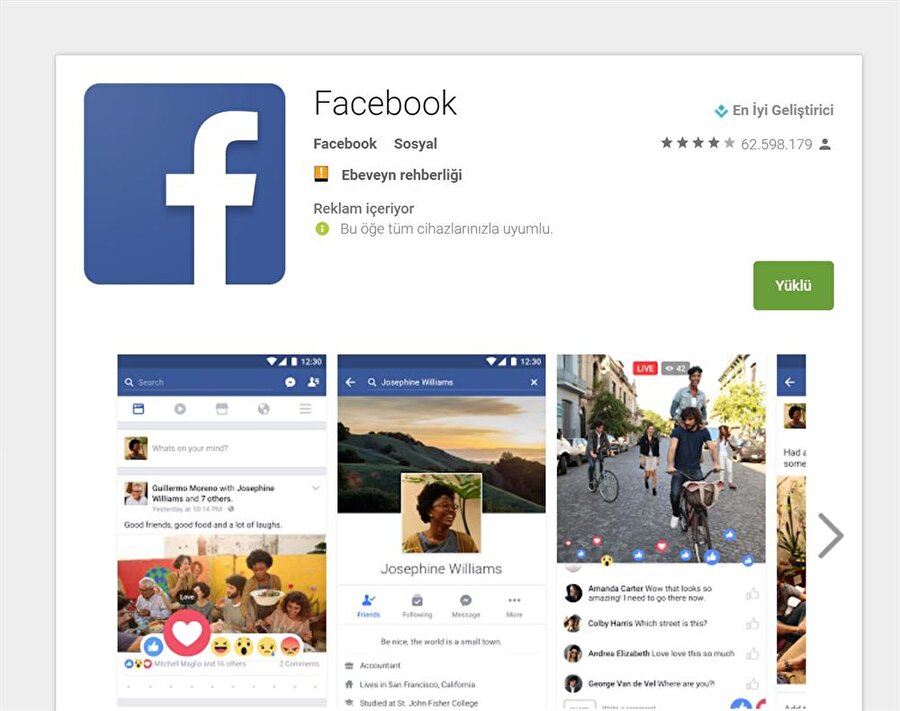 Google Play'de en çok indirilen uygulamalar

	
	Facebook
	Facebook Messenger
	Pandora Radio
	Instagram
	Snapchat
