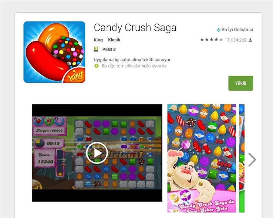 Google Play'de en çok indirilen oyunlar

	
	Candy Crush Saga
	Subway Surfers
	Temple Run 2
	Despicable Me
	Clash of Clans
