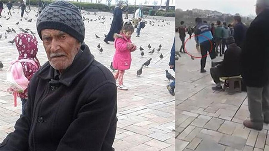 Kuşçu amcaya yapılan muamele vatandaşı isyan ettirdi.