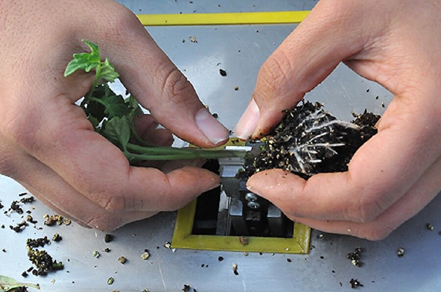 Ege Üniversitesi Ziraat Mühendisliği Fakültesi ve İletişim Fakültesi mezunu 3 genç, Hollanda'dan ithal edilen fide aşılama makinesine yerli tasarımla alternatif üretti.