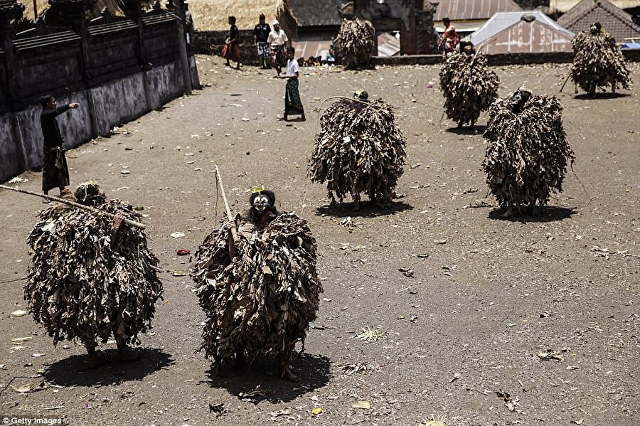 Tüm bambu kafesleri ölülerle dolduğunda "Brutut" adı verilen bir tören yapılıyor. Bu törende erkekler yalnızca kurutulmuş muz kabuklarından yapılan kostümleri giyiyor. 