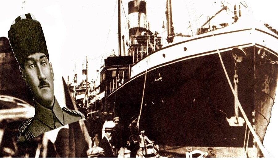 M.Kemal Paşa Samsun'a giderken