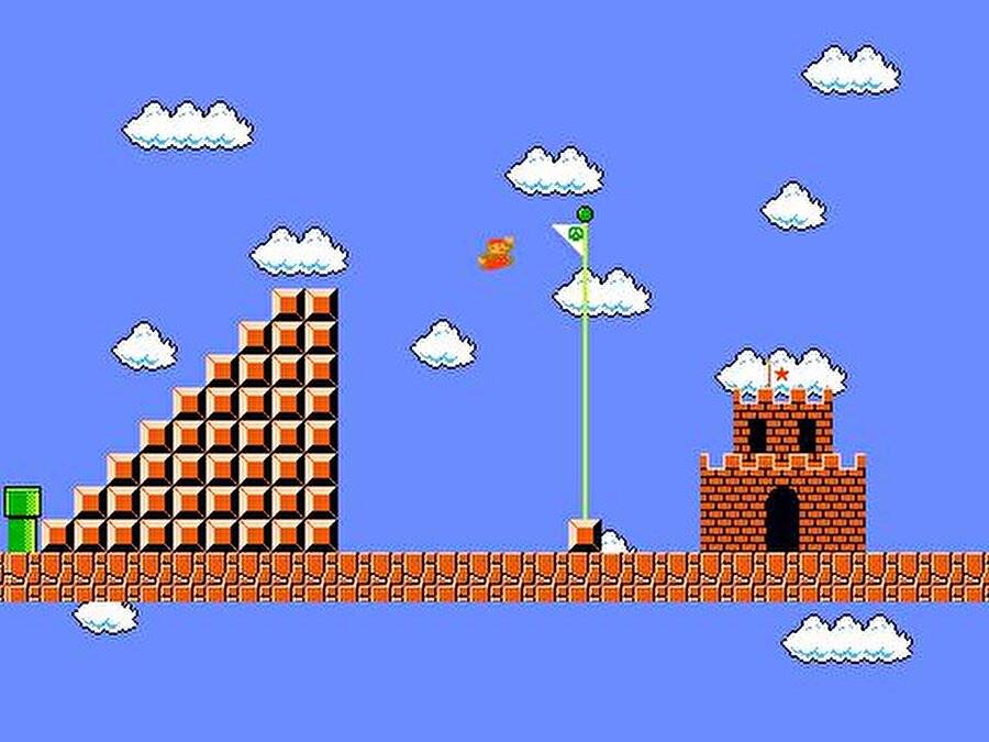 Super Mario'nun bu son sahnesinde her zaman bayrağın üst tarafına değmek için en yükseğe zıplamaya çalışılırdı.

                                    
                                