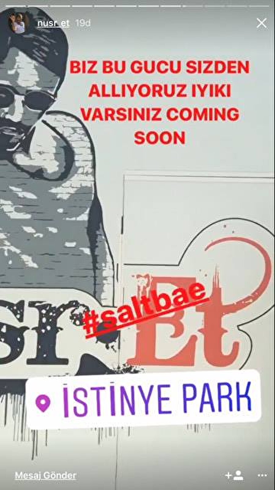 "Biz bu gücü sizden alıyoruz"
Nusret, sosyal medya hesabından "Biz bu gücü sizden alıyoruz" notuyla paylaşım yapmayı da ihmal etmedi.