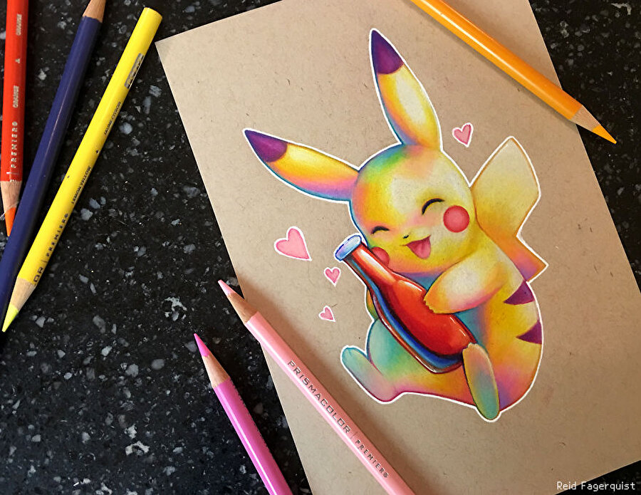 kurşun kalemle gerçekçi pokemon çizimleri