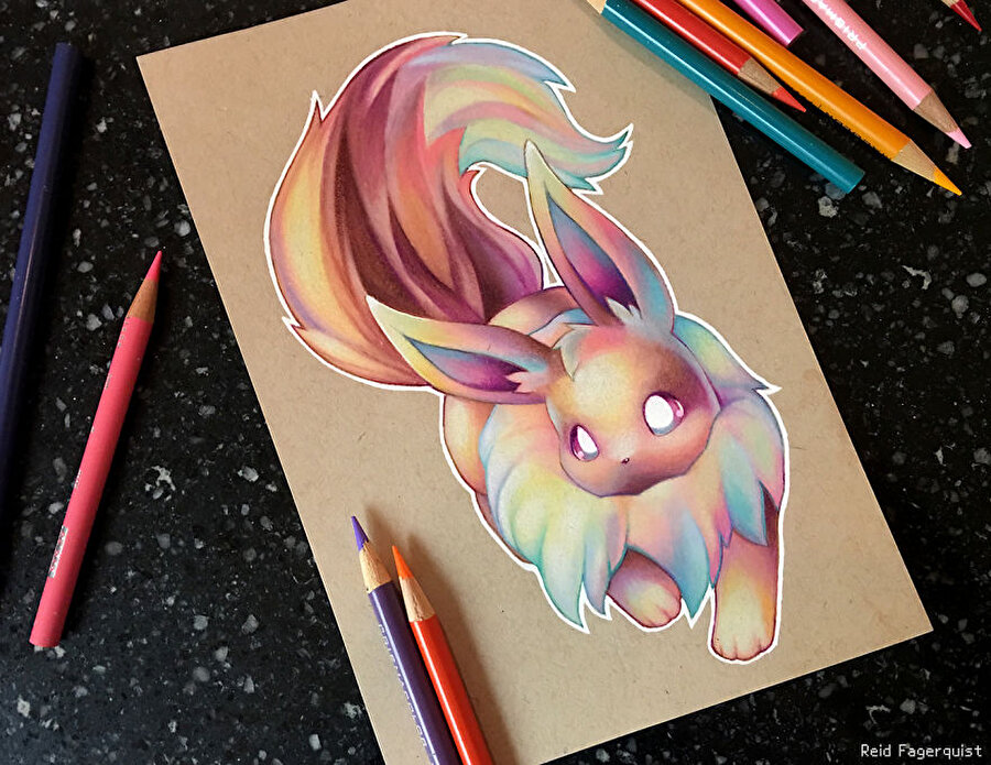 kurşun kalemle gerçekçi pokemon çizimleri