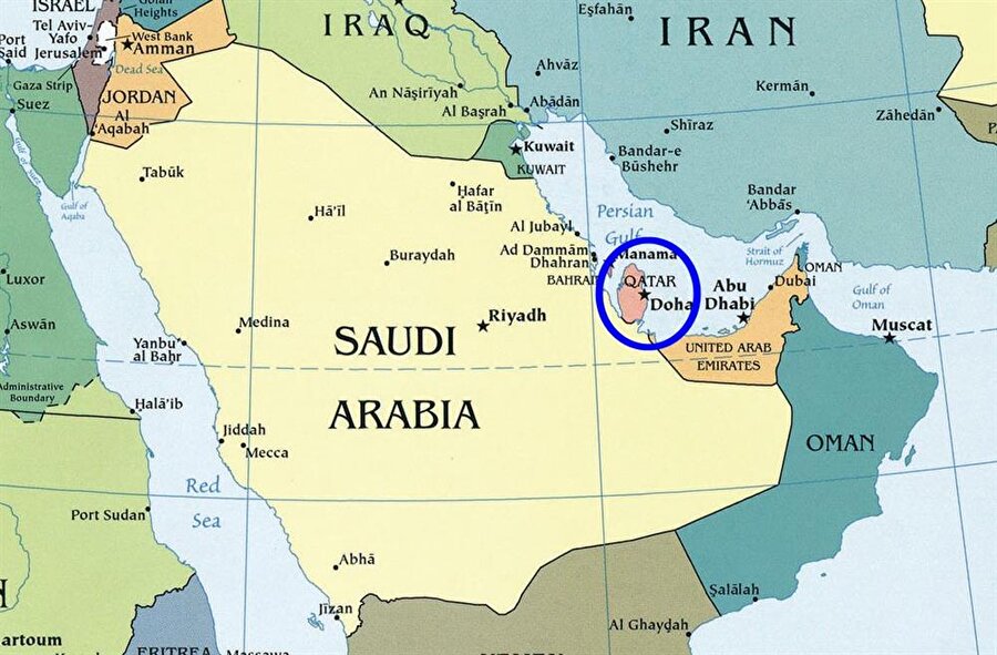 11 bin 521 km2 yüz ölçümüne sahip olan ülkenin tek kara sınırı Suudi Arabistan ile var. Başkenti Doha olan ülke mutlak monarşi ile yönetiliyor.

                                    
                                    
                                    
                                    
                                    
                                    
                                    
                                    
                                    
                                
                                
                                
                                
                                
                                
                                
                                
                                