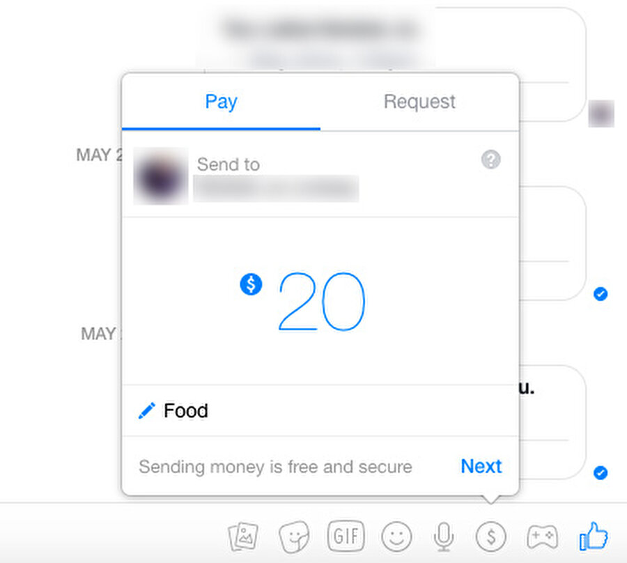 3- Para gönderebilirsiniz
Evet yanlış duymadınız. Messenger üzerinden arkadaşınıza para gönderebilir, para alabilirsiniz. Bunun için gerekli olan şeyler; Messenger'ın en güncel sürümüne sahip olmak ve ona bir banka kartı eklemek. Bu özellik ülkemizde henüz aktif değil ancak yakında tüm dünyada aktif olacak. 
