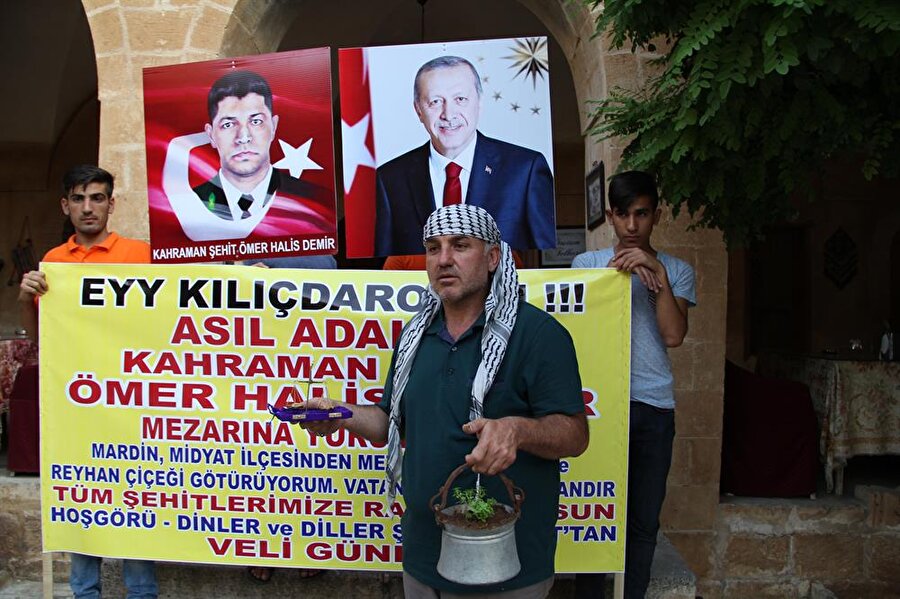 Midyatlı vatandaş şehit astsubay Halisdemir'in mezarına yürüyecek