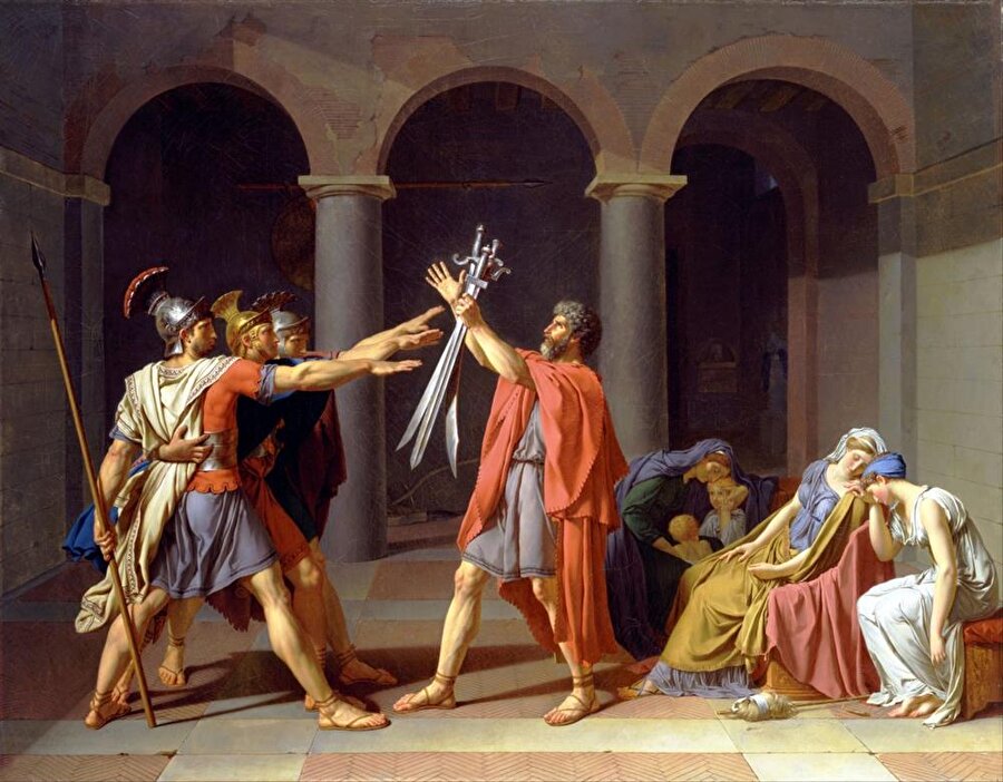 Jacques-Louis David, "Oath of the Horatii"
Louvre Müzesi, Fransa 