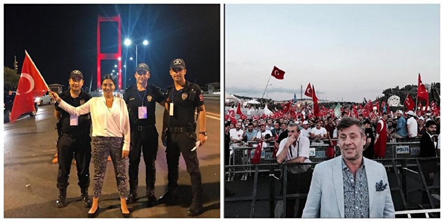 Vatanına olan sevgisini öze döküp Şehitler köprüsüne gelen ünlü isimler