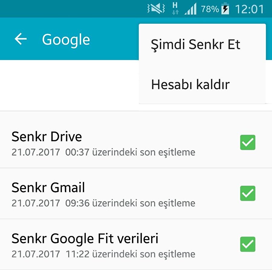 telefondan gmail kapatma