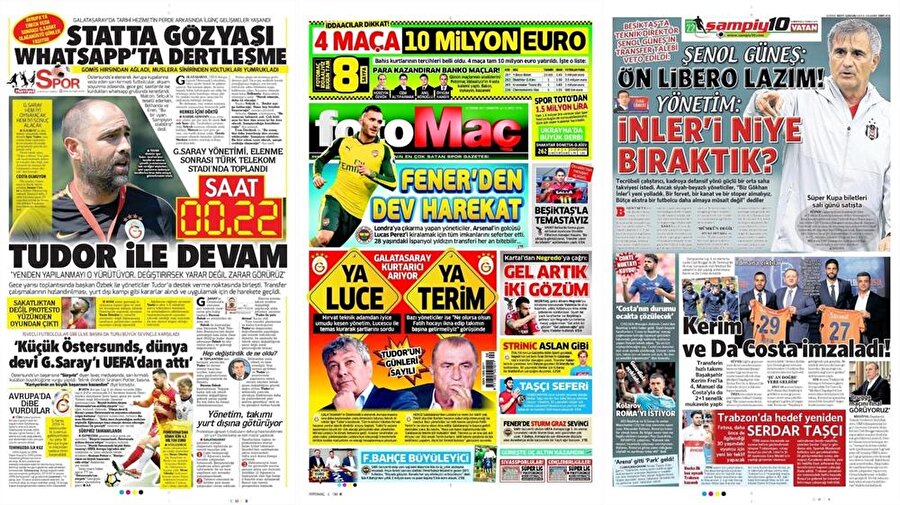 22 Temmuz Gazete Manşetleri