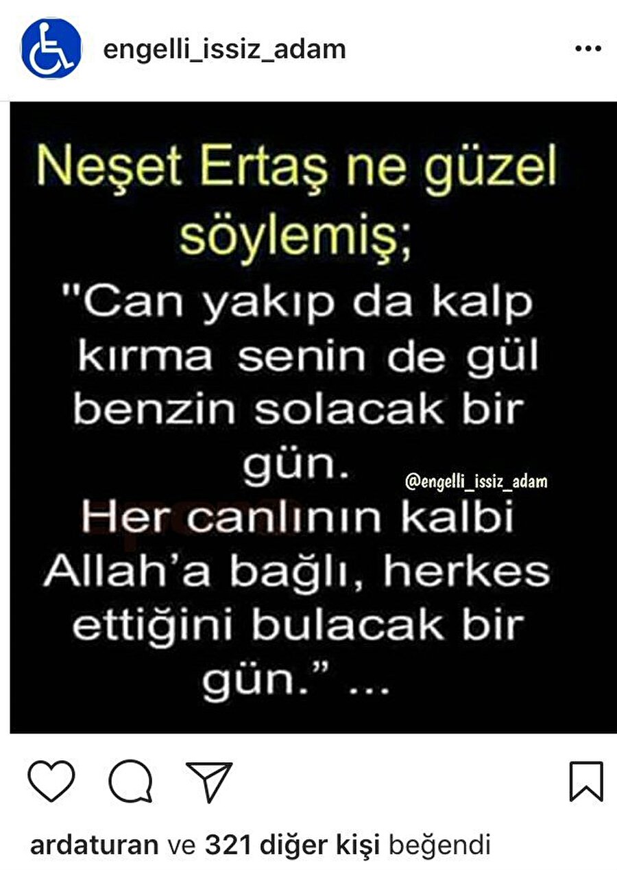 İşte o paylaşım...
