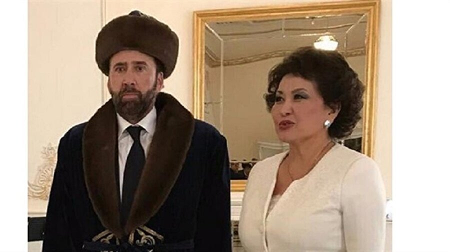Geleneksel Kazak kıyafeti giyen Nicolas Cage sosyal medyaya damga vurdu