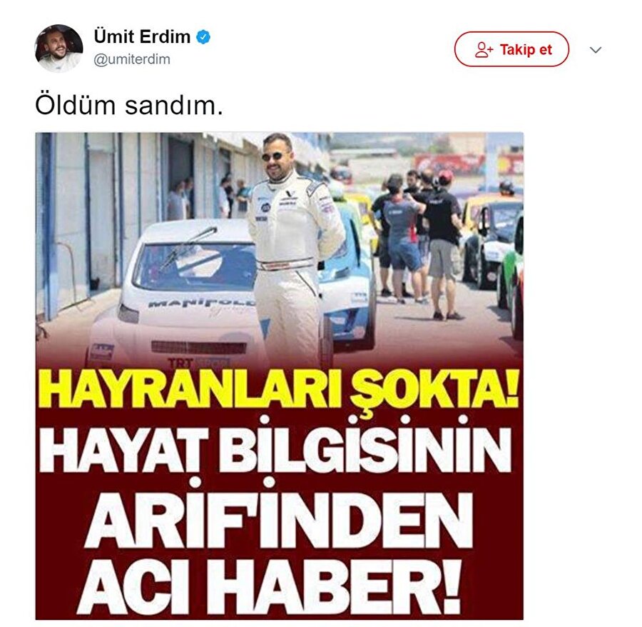 ​Bu sefer ki kurban Ümit Erdim: "Öldüm sandım"