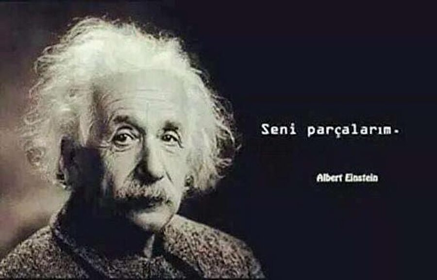 Einstein
 Zekasıyla ün salan Einstein’ın atomu parçalarına ayırma teorisine gönderme var.