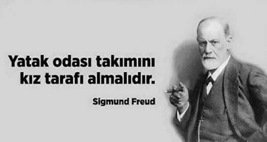 Freud
Modern psikolojinin kurucusu Freud, bilinç altımıza göre yatak odası takımının kız tarafının almasının daha uygun olacağını düşünüyor.