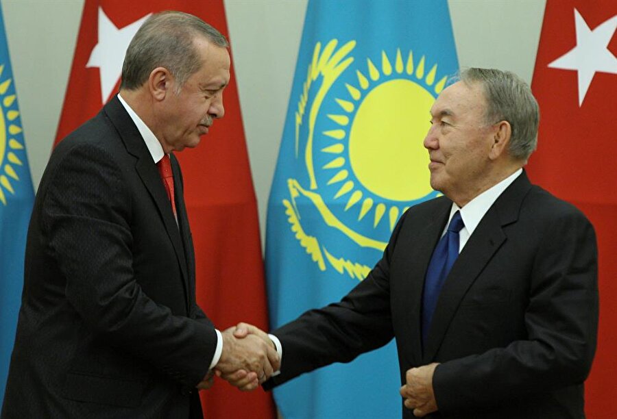 Cumhurbaşkanı Recep Tayyip Erdoğan ve Kazakistan Cumhurbaşkanı Nursultan Nazarbayev