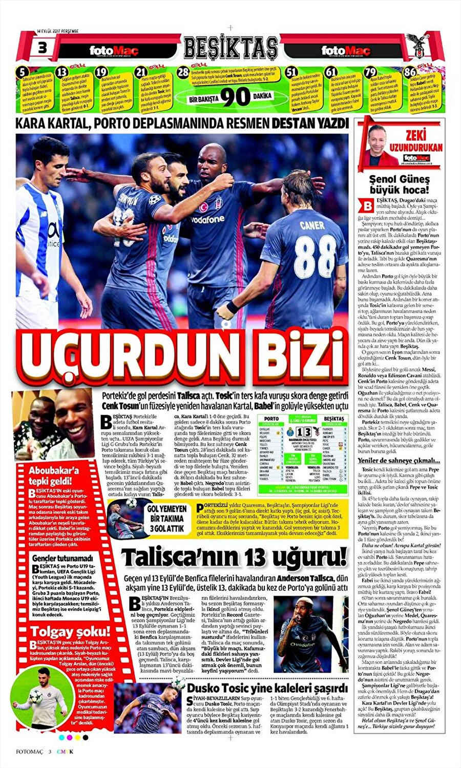 basin turu gunun one cikan 41 spor manseti
